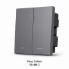 VXM6 2 Grey Smart Metal Switch | VXM6 2