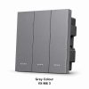 VXM6 3 Grey Smart Metal Switch | VXM6 3