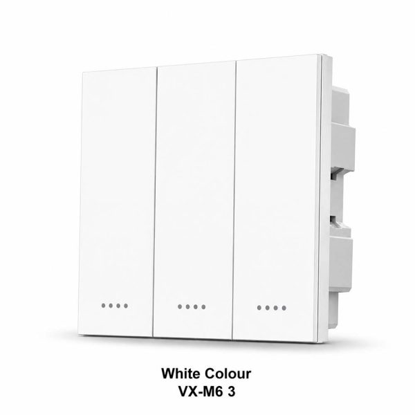 VXM6 3 white Smart Metal Switch | VXM6 3