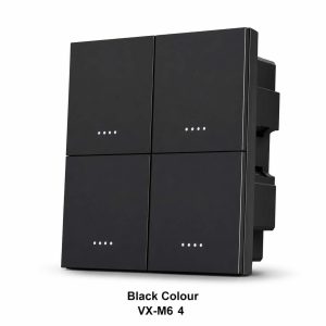 VXM6 4 Black Smart Metal Switch | VXM6 4